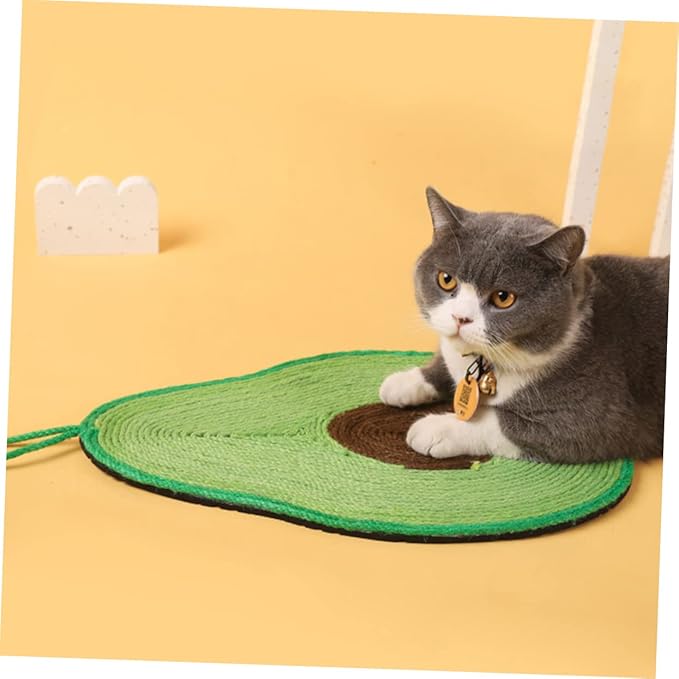 Cat Scratch Pad 16.92X11.02In Household Decorative Scratching Board Adorable Kitten Scratcher Cat Accessory for Indoor Play and Claw Maintenance