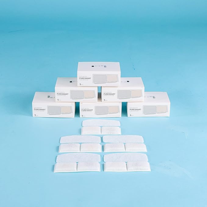 INSTACHEW Replacement filter Pack of 5 for Cats and Dogs, Compatible with Purrflow Pet Water Fountain and Puresmart Cat Fountain