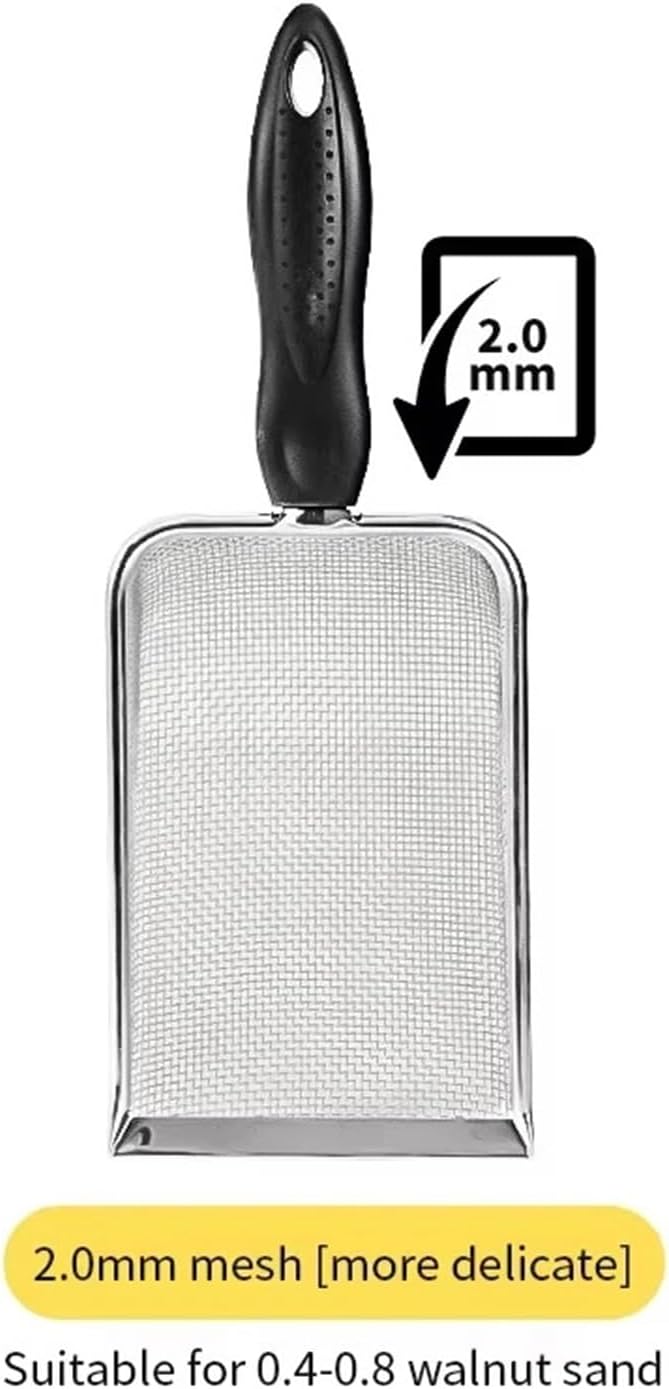 Cat Litter Shovel Stainless Steel Sand Substrate Clean Up Feces Fine Mesh