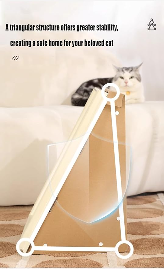 Mona Lisa Cats Bed Oil Painting Thickened cat Claw Board Three-Dimensional Plastic Photo Frame cat Room Creative Retro Cardboard cat Scratcher pad - Durable Scratching Post for Indoor Cats