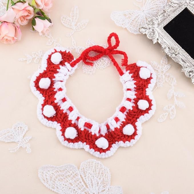 Small Dog Cat Bib Collar Pet Scarf Bib Small Dog Wedding Christmas Holiday Bandana Cats Birthday Party Outfit Cat Dress Up Accessories Tiny Dogs Neck Decoration Cats Saliva Towel Costume for Dogs Pet