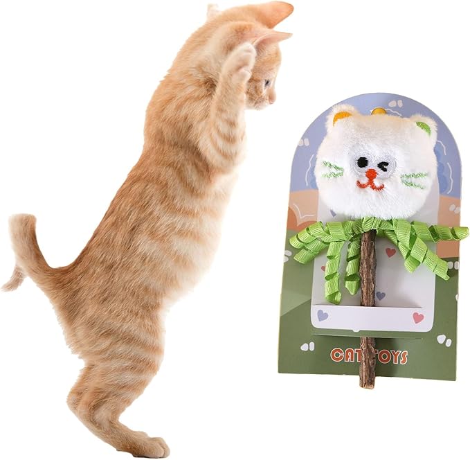 Silvervine Chew Sticks for Cats – 7” Natural Catnip-Filled Chew Toy for Kittens & Indoor Cats A Fun & Healthy Way to Support Dental Care & Play (Green)