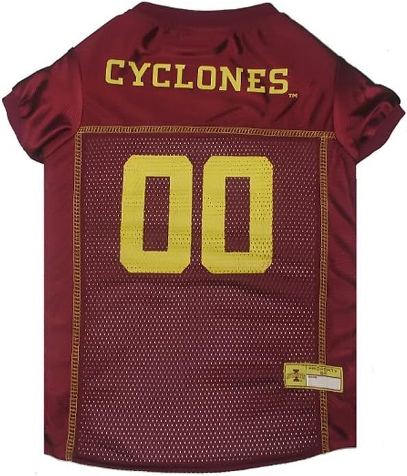 Pets First NCAA College Iowa State Cyclones Mesh Jersey for DOGS & CATS, X-Large. Licensed Dog Jersey with your Favorite Football/Basketball College Team