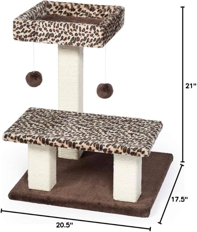 Prevue Pet Products Kitty Power Paws Leopard Terrace Cat Tree