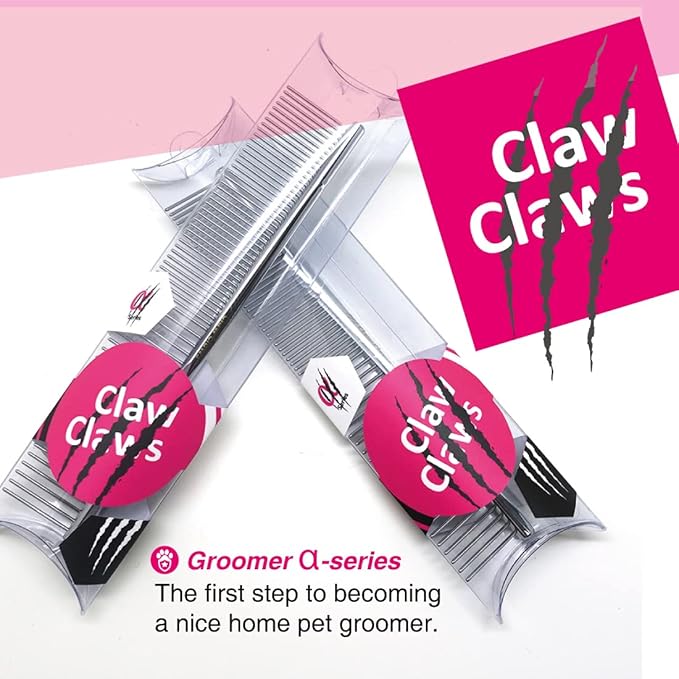 Cat Combs with Rounded Teeth, Removing Tangles and Knots, Quality Chrome Plated Thinner Round Spine Comb, Great Hand Feel and is NOT Easy to Rust, Exquisite and easy to carry