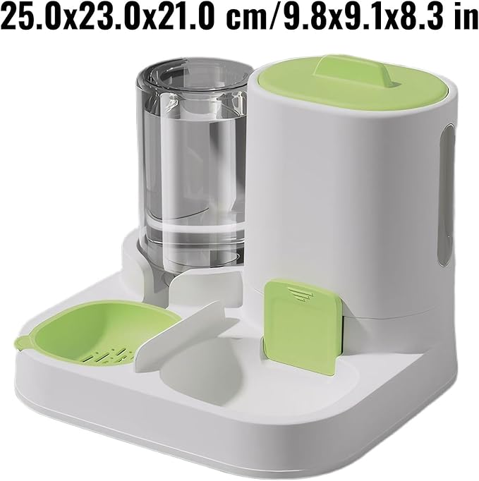 Automatic Pet Feeder and Water Dispenser for Cats and Dogs with Large Capacity Food Water Station