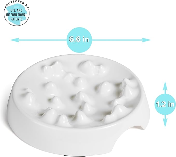 CatGuru Cat Bowls, Whisker Friendly Food Bowl for Indoor Cats, Reliefs Whisker Fatigue, Wide Kitten Dish, Non Slip Pet Dishes, Shallow Pet Plates