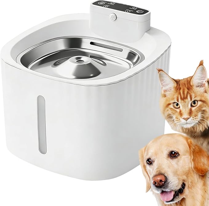 Smart Pet Water Fountain – Sensor Activated Wireless Drinking Dispenser with LED Light | Large Capacity Auto Circulation System, Quiet Hydration for Cats Dogs Indoor Use