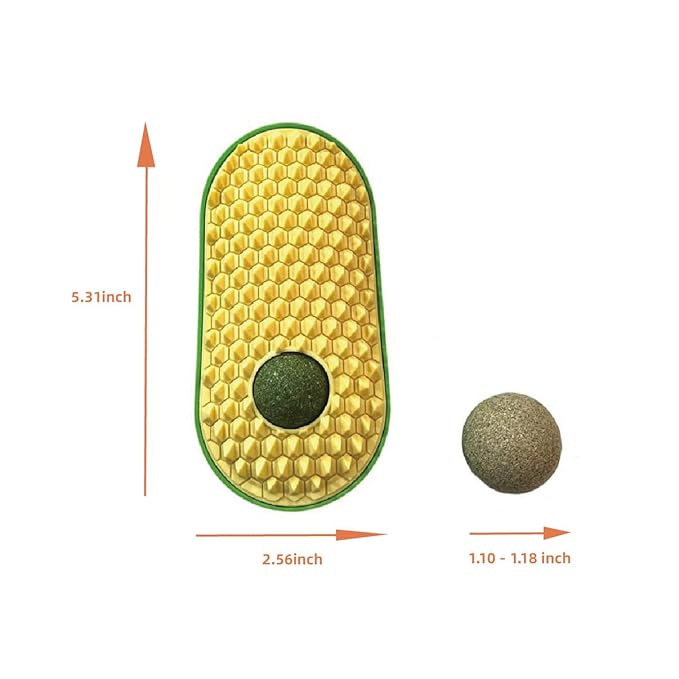 【2-Pack】Wall-Mounted Catnip Grooming Massager - Self-Grooming Corner Brush for Cats to Lick, Scratch, and Massage Cheeks with Catnip, for Indoor Cats
