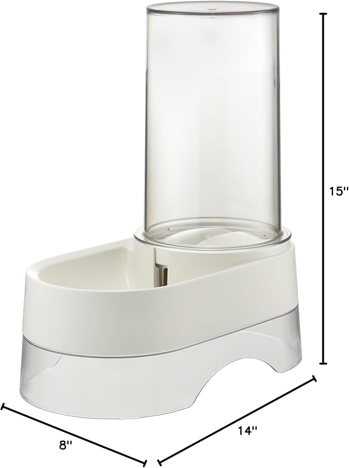 Richell: Elevated Gravity Water Dispenser - White - Pet, Dogs & Cats, 1 Gallon Capacity Clear Tank, BPA-Free Plastic, Optional Height Stand