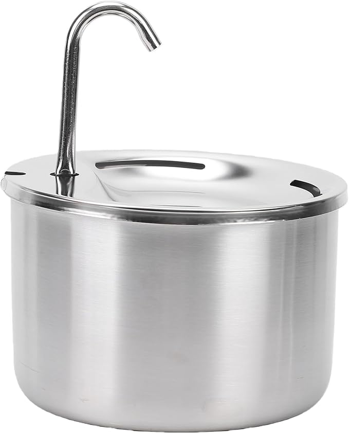 AYNEFY Cat Water Dispenser Pet Water Fountain Stainless Steel Cat Dispenser for Pet Indoor Use