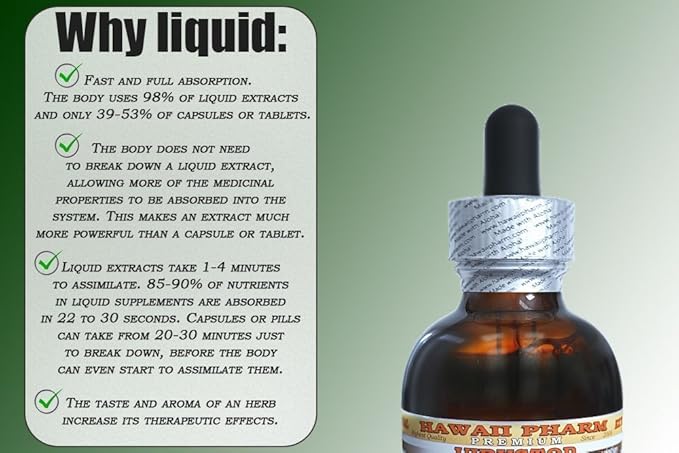 Catnip Alcohol-Free Liquid Extract, Catnip (Nepeta Cataria) Dried Leaf and Flower Glycerite Hawaii Pharm Natural Herbal Supplement 2x32 oz Unfiltered