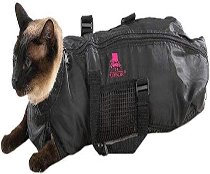 TOP PERFORMANCE Cat Grooming Bag - Pet Carrier Grooming Bags Make Washing, Bathing, Nail Trimming, & Medication Delivery Simple, Safe & Easy | The Perfect Tool to Harness Cats Small, Medium, or Large.