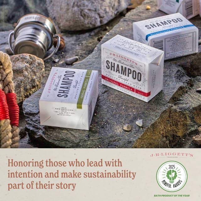 J.R.LIGGETT'S Botanical Horse Shampoo Bar for Sensitive Skin - 100% Detergent Free, Non-GMO & Biodegradable - Deep-Cleansing, Hypoallergenic Formula for Healthy Skin, Mane & Tail - 3.5 oz Bar