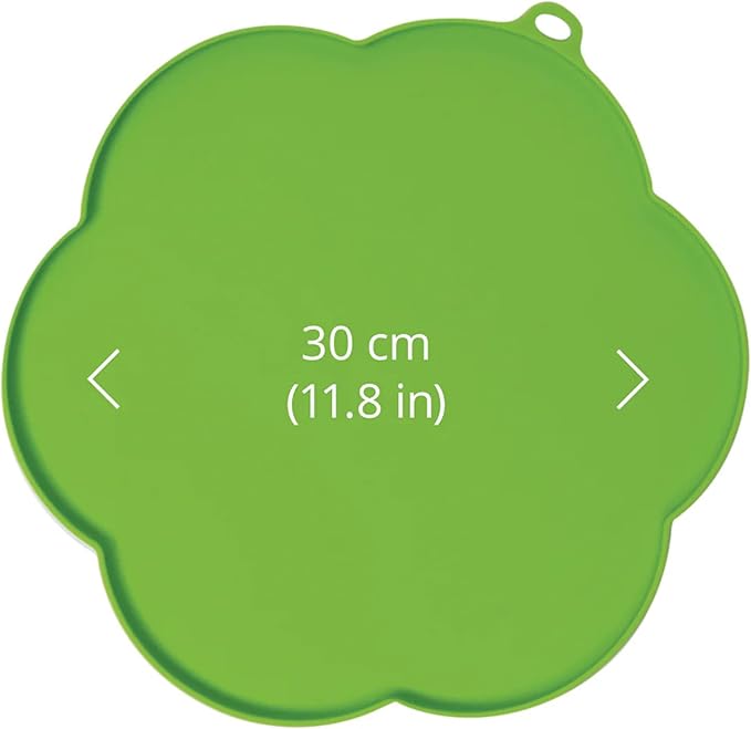Catit Flower Shape Cat Placemat, Green, diameter 11.8in
