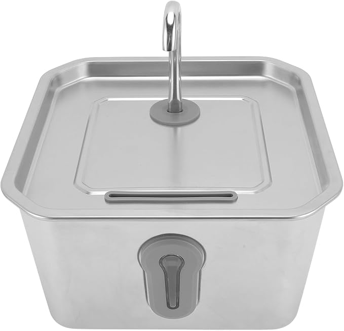 Fountains Automatic Cat Water Dispenser Cat Dog Waterer Pet Drinking Fountain Pet Drinking Dispenser for Indoor Pets Drinking Cat Watering Fountain 3.5L Stainless Steel