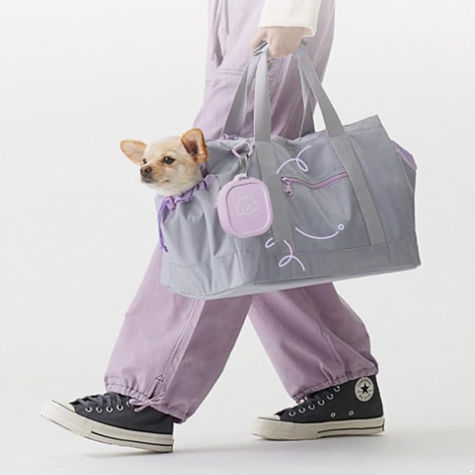 Foldable Pet Bowl Collapsible Dog Cat Bowls with Carabiners for Travel Portable Food Water Feeder for Hiking Park Purple One Size
