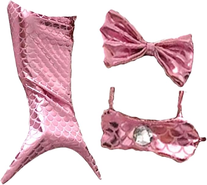 Generic cat Mermaid Costume, Mermaid Tail for Cats, Mermaid Tail Clothes Sequin Mermaid Dress, Comfortable & Soft Dog Outfit, Funny Pet Costumes for Cat and Dog, Pink
