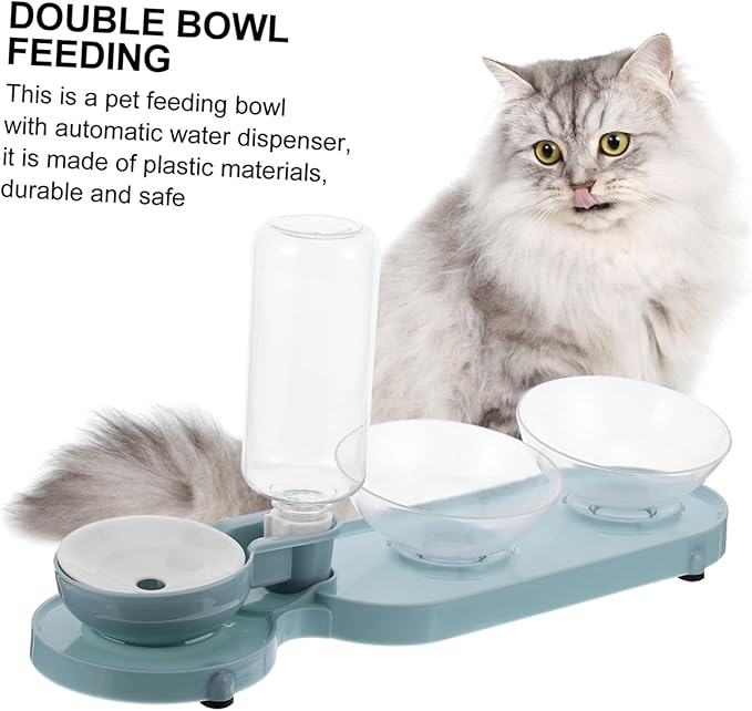 Elevated Cat Bowl Feeder Automatic Pet Water Dispenser Large Capacity Pet Supplies
