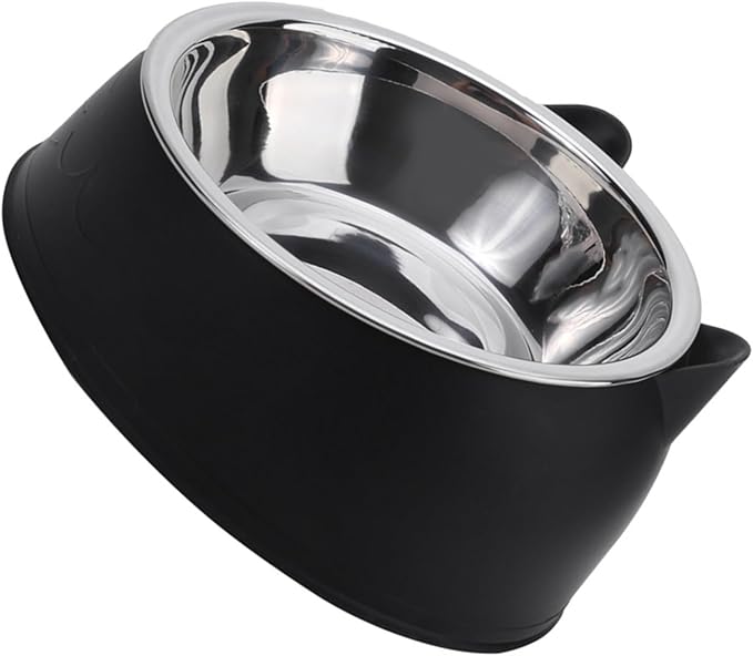 2pcs Cat Bowl Inclined Kitten Puppy Food Feeding Bowls Stainless Steel Cats Drinking Feeder