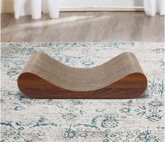 MOOCHI Premium Infinity Cat Scratcher Lounge β 2-in-1 Cozy Cat Bed & Scratching Board, Scratch-Resistant Design for Play, Rest & Furniture Protection, Corrugated Cardboard