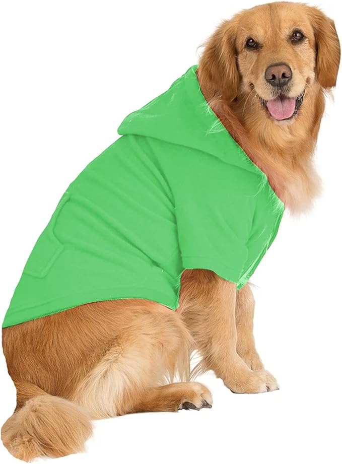 Pet Pjs - Emerald Green Pet Pjs Fleece Hoodie Sweaters - Large (Fits Up to 50 lbs) - Pet - Large (Fits Up to 50 lbs)