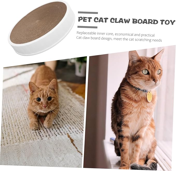 Toddmomy Cat Scratching Bowl Reversible Design Cardboard Cat Bed for Indoor and Outdoor Use Space-Saving Nesting Scratcher for Play and Rest Multifunctional Pet Furniture
