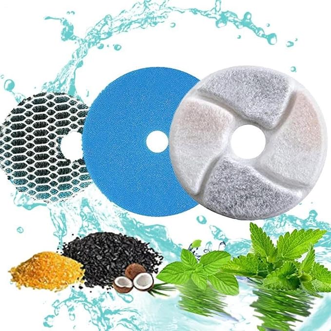 Cat Water Fountain, Drinking Pads Filter, Pet Hydration Gear with Smart Style, Utility Helper for Daily Drink, Filter Mate, Fountain Helper for Dogs Drinking Watering Kitten Animal Daily Traveling