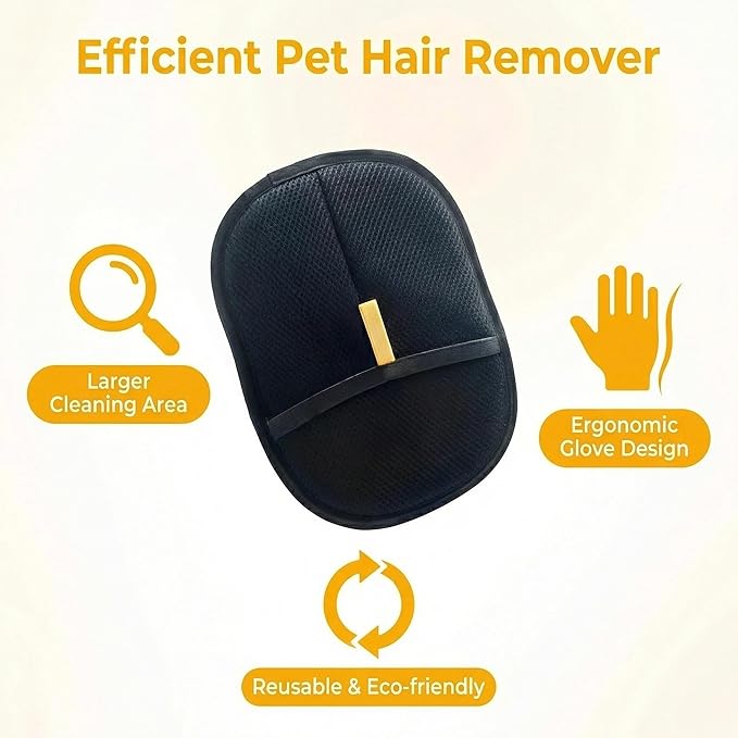 3PC 2026 Electrostatic Gloves Pet Hair: Pets Hair Remover Electro Antistatic Hair Removal Glove Cat Mitt Mitten Static Reusable Tool Furniture Cleaning Animal Double Sided Grooming Magic Fur Dogs Mit