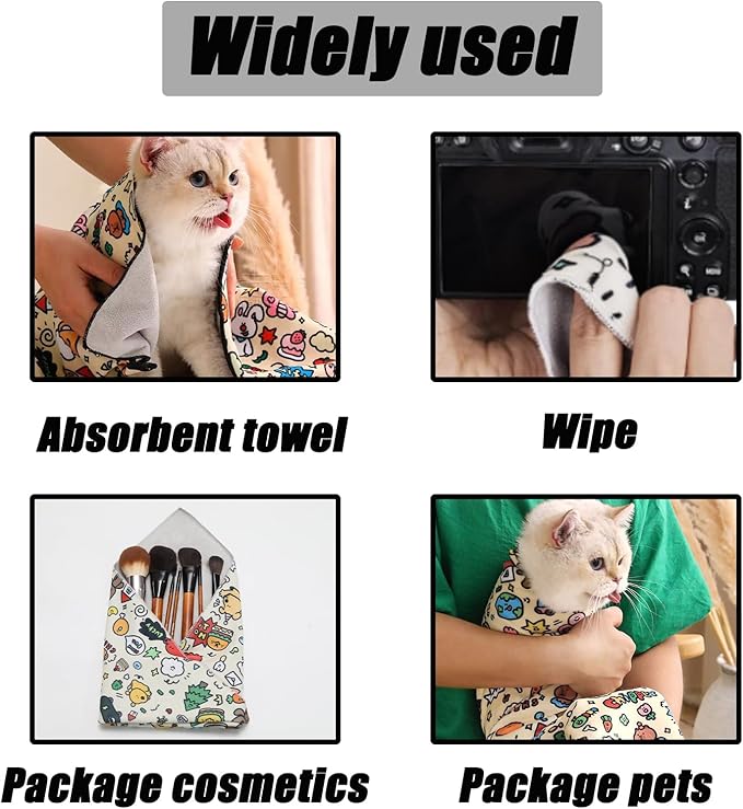 21.7" Cat Grooming Wrap, Self-Adherent Cat Restraint Bag, Cats Swaddle Wrap Cats Burrito Wraps for Nail Trimming & Ear Cleaning(21.7 Inch, Under 6lbs)