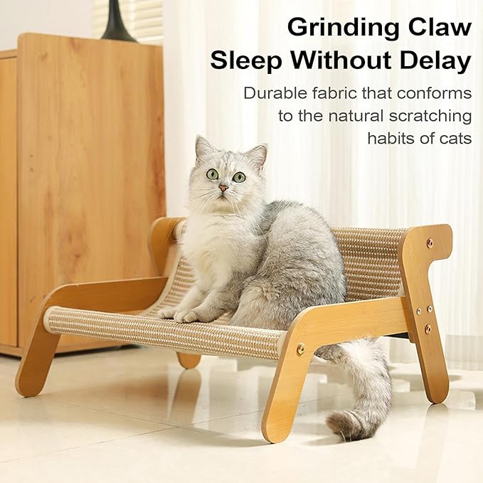 Cat Scratching Couch - Cooling Training Lounger,Cat Scratcher Furniture - for Home Decor Enrichment Pet Supplies Playtime Indoor Kitten Training Nail Care