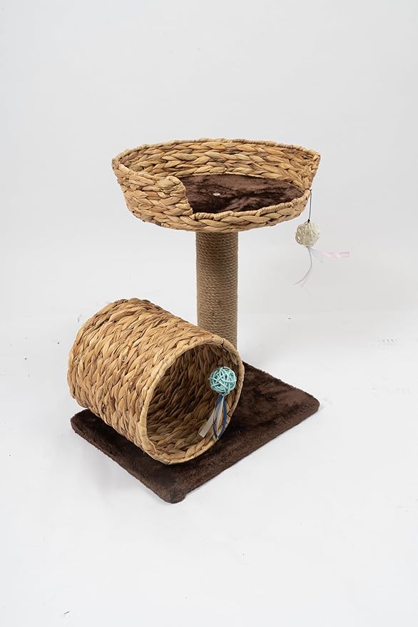 Large Cat House Bed - 40x31x50cm Spacious Pet Cave with Plush Cushion, Washable Cover & Sturdy Structure for Cats/Kittens - Indoor Pet Furniture