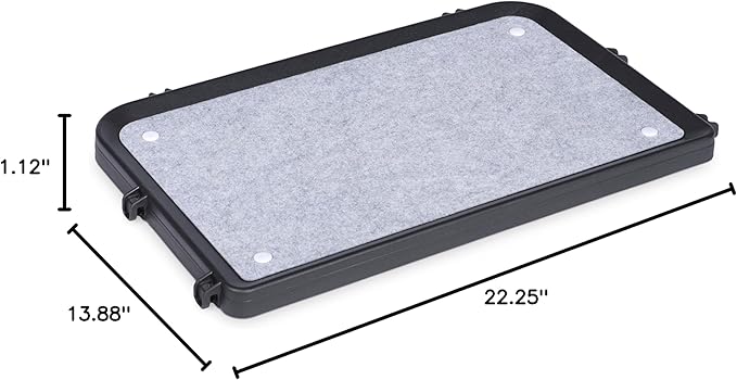 Prevue Pet Products Replacement Platform Shelf - Mounted Replacement Perch for Indoor Cat Cages, Machine Washable Felt Pad, Floating Cat Shelves for Climbing, Compatible with Prevue Cages - Black