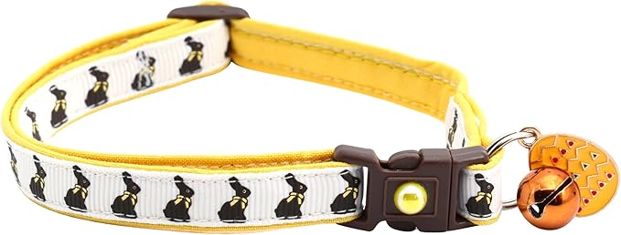 Easter Cat Collar | Safety Breakaway Collar | Adjustable Large Size or Kitten (Chocolate Bunny, Large(10lbs & Up))