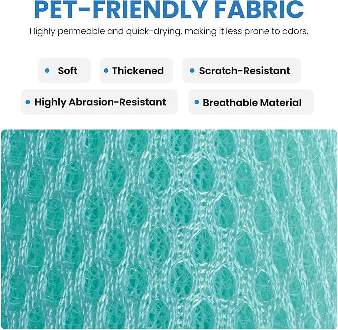 6-12 lbs Anti-Escape Suction Cup Cat Grooming Bag - Medium Green Breathable Mesh, for Bathing & Nail Trimming, Portable for Travel & Easy to Clean