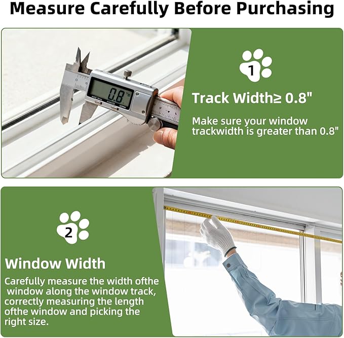 Cat Door for Window, Aluminum Window Pet Door for Cats & Small Dogs, Width Adjustable to Fit Width 23"-28", 4 Locking Modes, Magnetic Close, Weatherproof Design