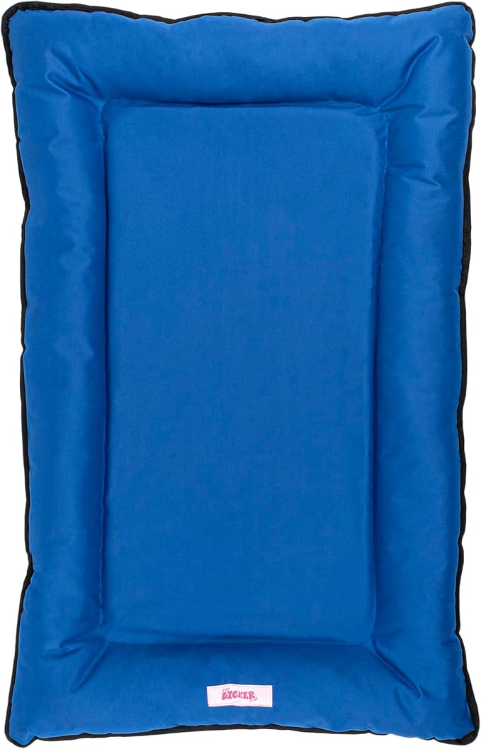 DBD3004D-M Archie 29.5" x 22.5" Traditional Oxford Waterproof Indoor/Outdoor Hand-Washable Memory Foam Camping Pet Bed, Cobalt