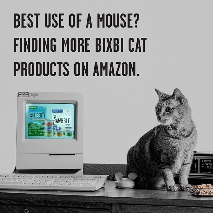 BIXBI Rawbble Freeze Dried Cat Food, Chicken & Salmon Recipe, 10 oz - 95% Meat and Organs, No Fillers - Pantry-Friendly Raw Cat Food for Meal, Treat or Food Topper - USA Made in Small Batches