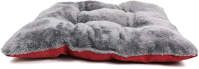 Winsterch Cat Bed Cave for Indoor Cats, Small Pet Tent Cave for Cats, Kittens, and Small Dogs, Warming Cat House with Removable Washable Cushion (18.5'‘ x 18.5’' x 15.8'',Red)