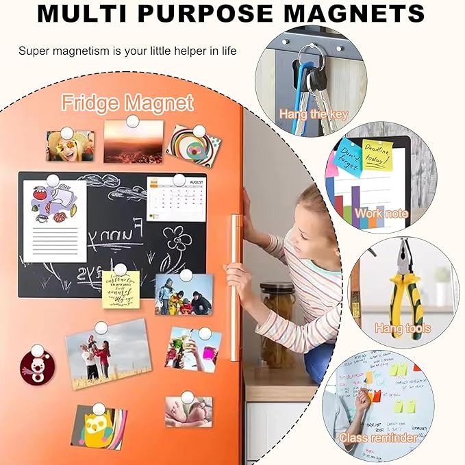 100pcs 5×2mm Mini Round Magnets for Nail Clippers, Measuring Artificial Nail Length, Multi-Use Cat Eye Nail Design Tools, Neodymium Magnet for Fridge Magnets, Crafts, Office Supplies