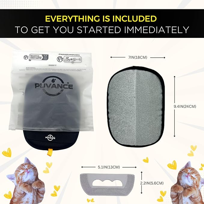 Pet Hair Removal Glove for Cats & Dogs – 2-in-1 Electrostatic 5-Finger Fur & Lint Remover with TPR Scraper, Reusable Magic Brush for Couch, Carpet, Furniture, Clothing & Car Seats