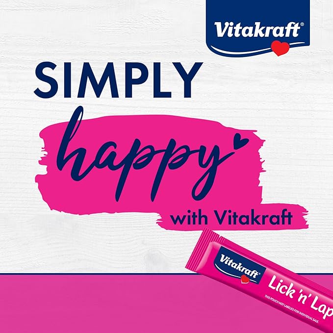 Vitakraft Lick 'N' Lap Real Salmon Squeezeable Liquid Cat Treats, Lickable, Salmon Broth #1 Ingredient, No Artificial Colors, Preservatives or Added Sugar, for Hydration, 0.52 oz. Tubes, 16 Count