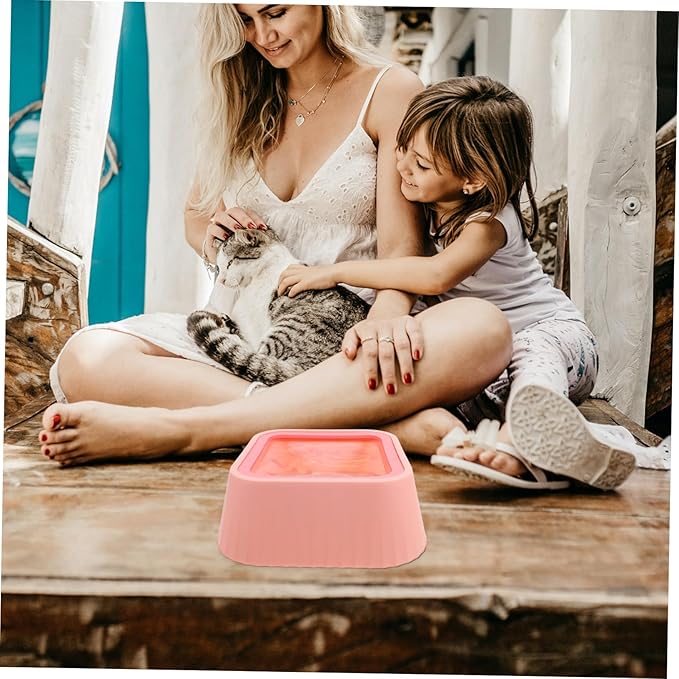 BESPORTBLE Cat Dog Water Bowl Floating Design Durable Material Keeps Pets Dry for Small Dogs and Cats Feeding