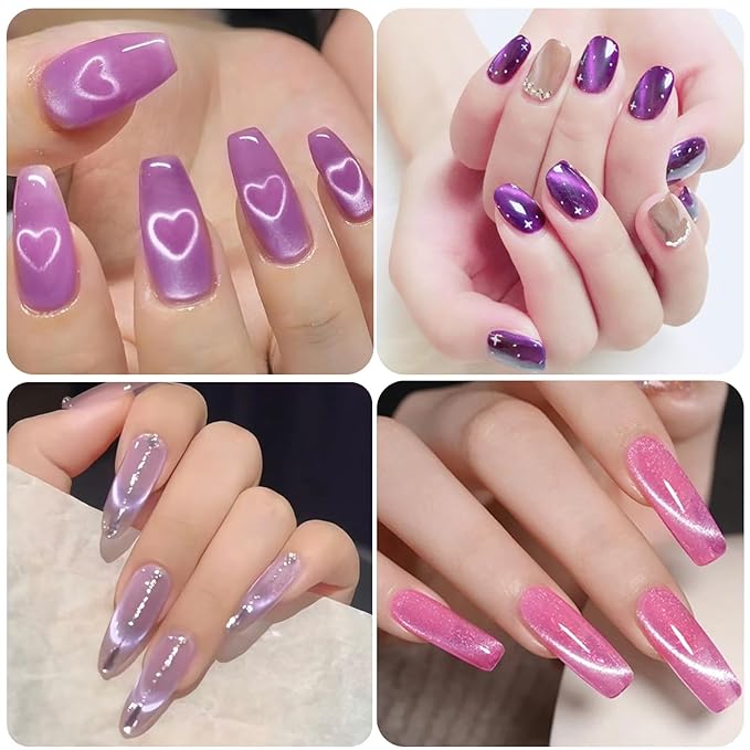 27pcs Cat Eye Nail Tools – Double-Ended Strong Nail Magnet, Magnetic Beads, Cylindrical Magnets, Scissor & Y-Shaped Plates for French Heart Cat Eye Effect