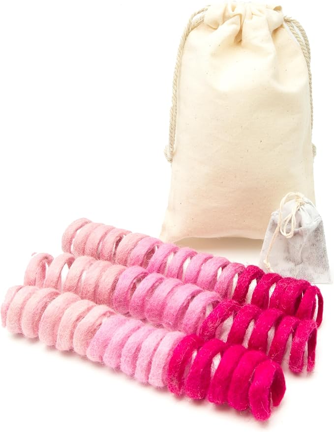 Glaciart One Felt Spring Cat Toy β 3 Pcs Soft Fuzzy Enrichment 100% Natural Wool - Interactive Stretchable Play Cat Toy Set - Safe for Pets, Non-AZO Colored Dyes - 30β Long