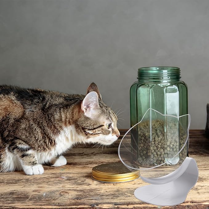 Alipis Tilted Plastic Cat Feeding Bowl Neck Guard, Whisker-Friendly Single Pet Food Bowl for Home Use