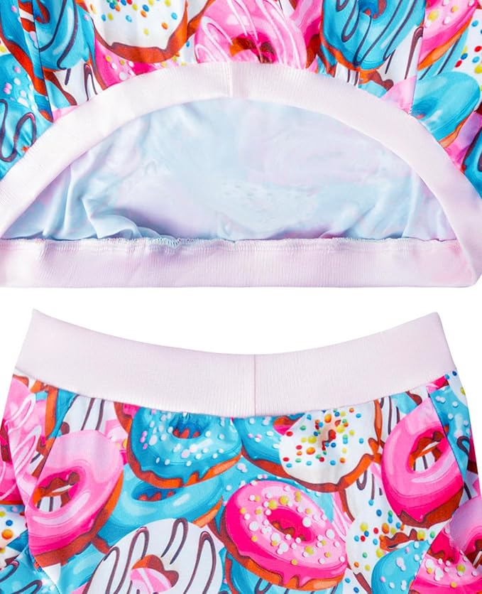 Dog Colorful T Shirts Doughnut Pattern Printed Pet Shirt Softable Pajamas for Small Dogs (3XL,Doughnut)