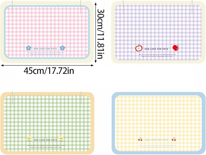 Scratch-Resistant Pet Bowl Mat, PU Placemat for Dogs & Cats, Spill-Proof Design with Easy Maintenance PU Leather Pet Feeding Mat