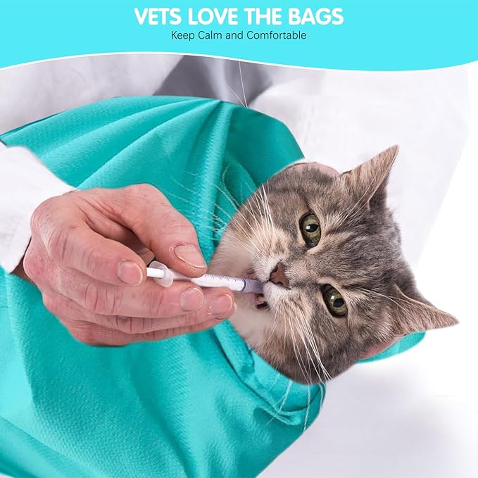 Cat Carrier Pouch Cozy Comfort Carrier, Anti-Scratching Cat Carrier Pouch Bag Nail Trimming Restraint Bag Medication, Administration,Grooming, 1PC