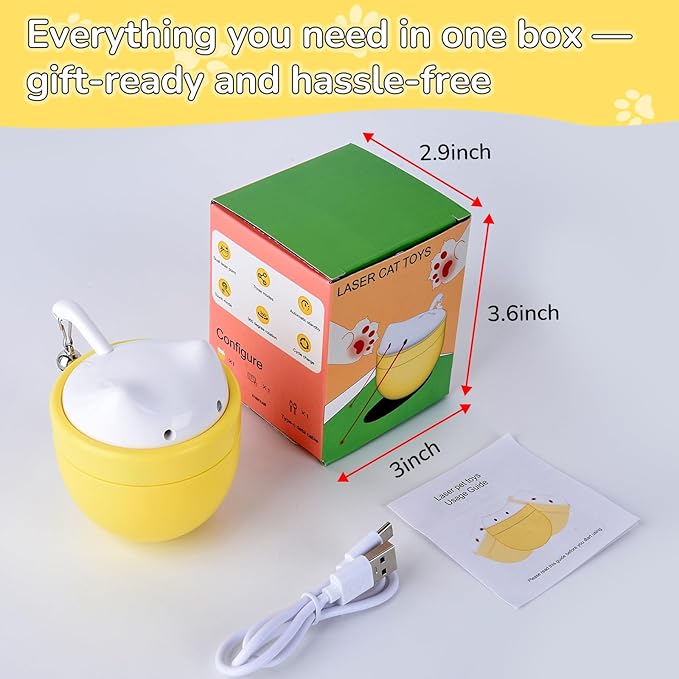 Cat Laser Toy Automatic for Indoor Cats with Dual Rotating Beams, Ultra-Quiet 35–38dB, Hands-Free Interactive Play for Multi-Cat Homes, Catteries & Daily Indoor Exercise